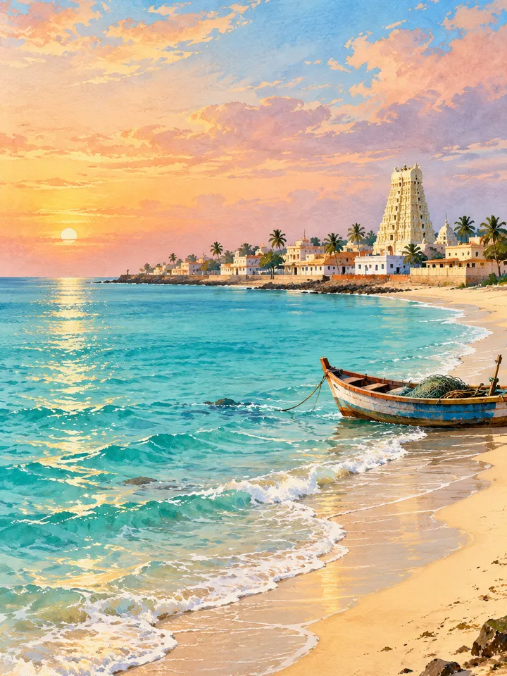 Rameswaram: temple time and a coastal day
