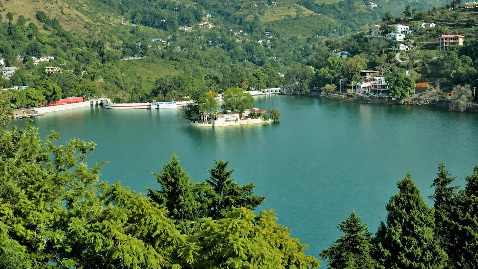 Bhimtal lake and island, from PopcornTrip’s own travel film